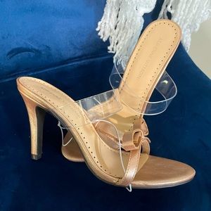 AV rose gold strappy bow heels size 7 & 7.5